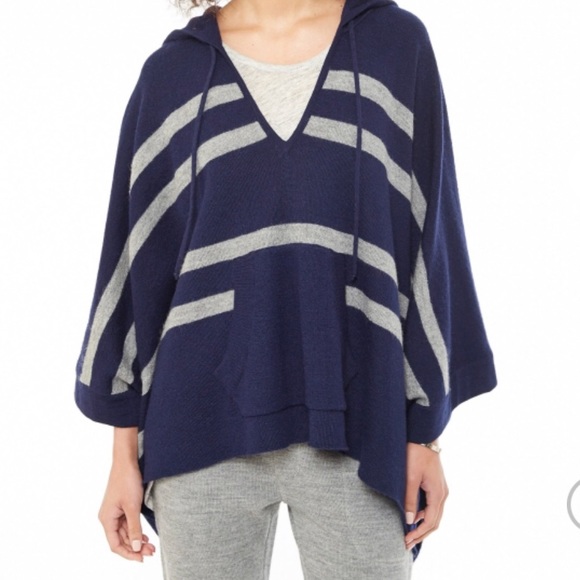 Alternative Apparel Alpaca Striped Poncho - Picture 1 of 3